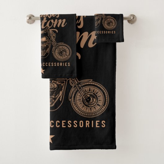 Aangepaste biker-motorfiets bad handdoek (Insitu)