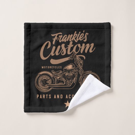 Aangepaste biker-motorfiets bad handdoek (Wasdoekje)