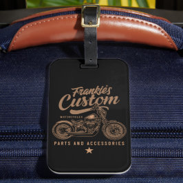 Aangepaste biker-motorfiets bagagelabel