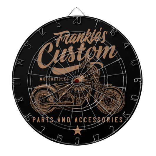 Aangepaste biker-motorfiets dartbord (Voorkant)