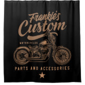 Aangepaste biker-motorfiets douchegordijn (Voorkant)