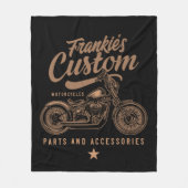 Aangepaste biker-motorfiets fleece deken (Voorkant)