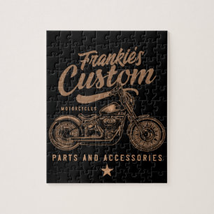 Aangepaste biker-motorfiets legpuzzel