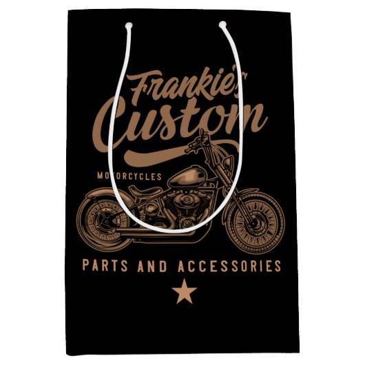 Aangepaste biker-motorfiets medium cadeauzakje (Voorkant)