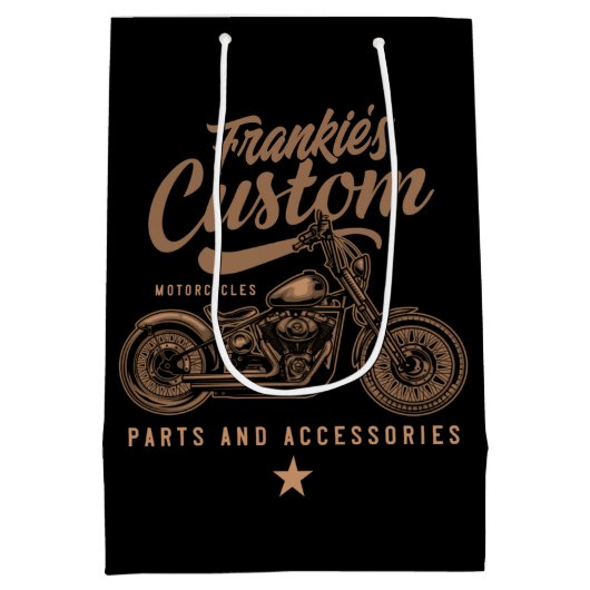 Aangepaste biker-motorfiets medium cadeauzakje (Achterkant)