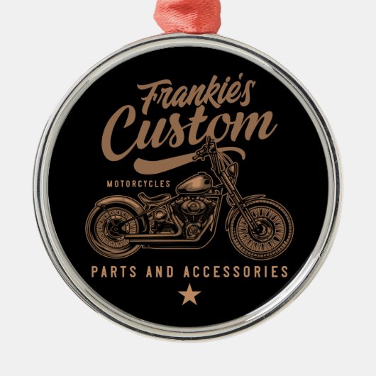 Aangepaste biker-motorfiets metalen ornament (Voorkant)