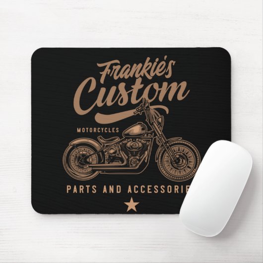 Aangepaste biker-motorfiets muismat (Met muis)