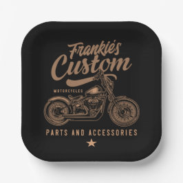 Aangepaste biker-motorfiets papieren bordje
