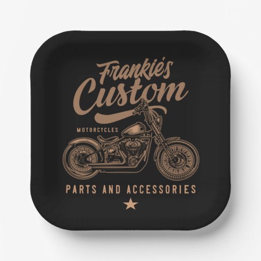Aangepaste biker-motorfiets papieren bordje (Voorkant)