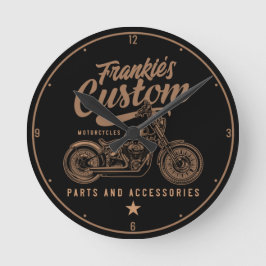 Aangepaste biker-motorfiets ronde klok
