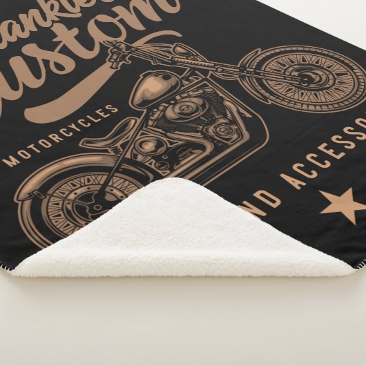 Aangepaste biker-motorfiets sherpa deken (3/4)