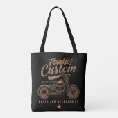 Aangepaste biker-motorfiets tote bag (Achterkant)