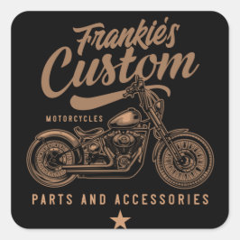 Aangepaste biker-motorfiets vierkante sticker