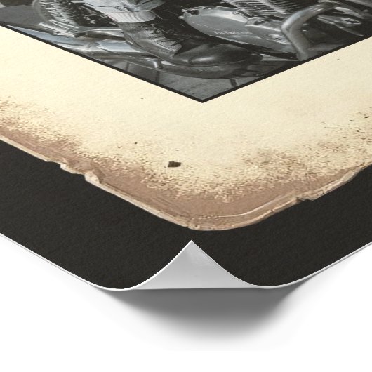 Aangepaste Biker Wall Art, Biker Gift Ace of Spade Poster (Hoek)