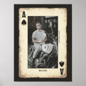 Aangepaste Biker Wall Art, Biker Gift Ace of Spade Poster (Voorkant)