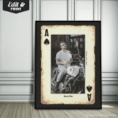 Aangepaste Biker Wall Art, Biker Gift Ace of Spade Poster
