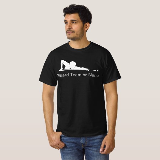 Aangepaste biljart poolcompetitie teamuitrusting t-shirt (Voorkant volledig)