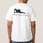 Aangepaste biljart poolcompetitie teamuitrusting t-shirt (Achterkant)