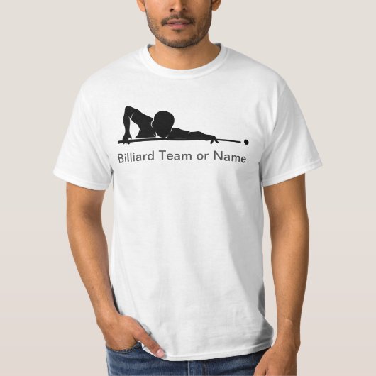 Aangepaste biljart poolcompetitie teamuitrusting t-shirt (Voorkant)