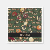 Aangepaste Billiard Balls Napkins Servet (Voorkant)