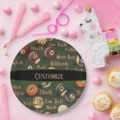 Aangepaste Billiardballs Papieren Bordje (Feest)