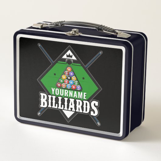 Aangepaste Billiards NAME Cue Rack Pool Room (Voorkant)