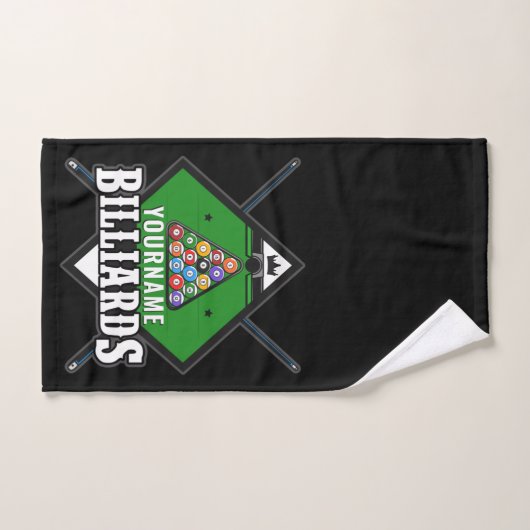 Aangepaste Billiards NAME Cue Rack Pool Room Bad Handdoek (Handdoek)