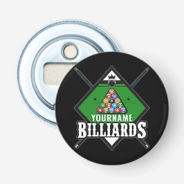 Aangepaste Billiards NAME Cue Rack Pool Room Button Flesopener