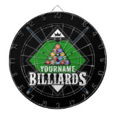 Aangepaste Billiards NAME Cue Rack Pool Room Dartbord (Voorkant)