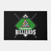 Aangepaste Billiards NAME Cue Rack Pool Room Deurmat (Voorkant)
