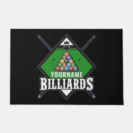Aangepaste Billiards NAME Cue Rack Pool Room Deurmat