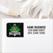 Aangepaste Billiards NAME Cue Rack Pool Room Etiket (Insitu)