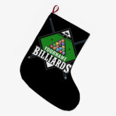 Aangepaste Billiards NAME Cue Rack Pool Room Grote Kerstsok (Voorkant (Hangend))