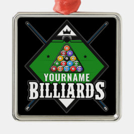 Aangepaste Billiards NAME Cue Rack Pool Room Metalen Ornament