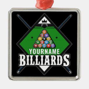 Aangepaste Billiards NAME Cue Rack Pool Room Metalen Ornament