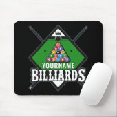 Aangepaste Billiards NAME Cue Rack Pool Room Muismat (Met muis)