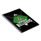Aangepaste Billiards NAME Cue Rack Pool Room Notitieboek (Rechterzijde)