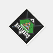 Aangepaste Billiards NAME Cue Rack Pool Room Servet (Hoek)