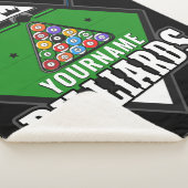 Aangepaste Billiards NAME Cue Rack Pool Room Sherpa Deken (3/4)