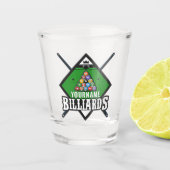 Aangepaste Billiards NAME Cue Rack Pool Room Shot Glas (Voorkant)