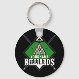Aangepaste Billiards NAME Cue Rack Pool Room Sleutelhanger