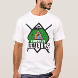 Aangepaste Billiards NAME Cue Rack Pool Room T-shirt