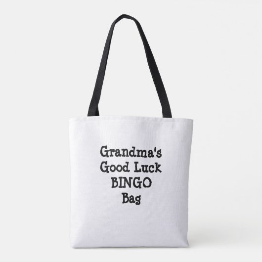 Aangepaste BINGO-tas met "Good Luck" Tote Bag (Achterkant)