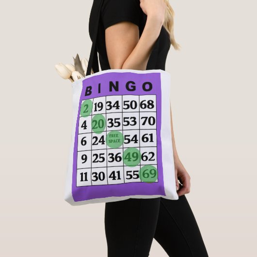 Aangepaste BINGO-tas met "Good Luck" Tote Bag (Dichtbij)