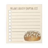 Aangepaste binnenrollen op de lijst met kruidenier notitieblok (Voorkant)