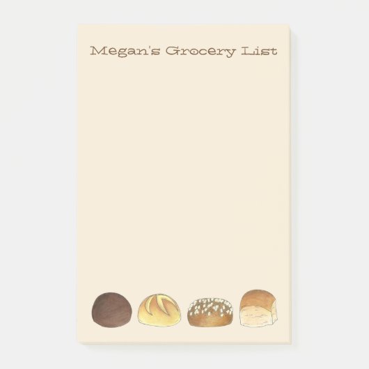 Aangepaste binnenrollen op de lijst met kruidenier post-it® notes (Voorkant)