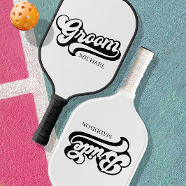 Aangepaste Birde en bruidegom Naam Pickleball Paddle
