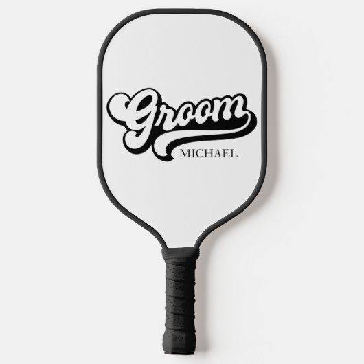 Aangepaste Birde en bruidegom Naam Pickleball Paddle (Achterkant)