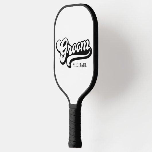 Aangepaste Birde en bruidegom Naam  Pickleball Paddle (Links)