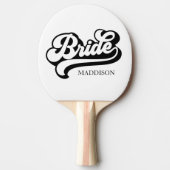 Aangepaste Birde en bruidegom Naam Tafeltennisbatje (Voorkant)